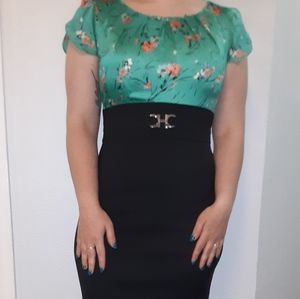 Fitted knee length dress